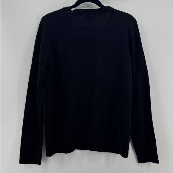 Karen Scott Patchwork Reindeer Sweater Crewneck Size Large - Picture 5 of 8